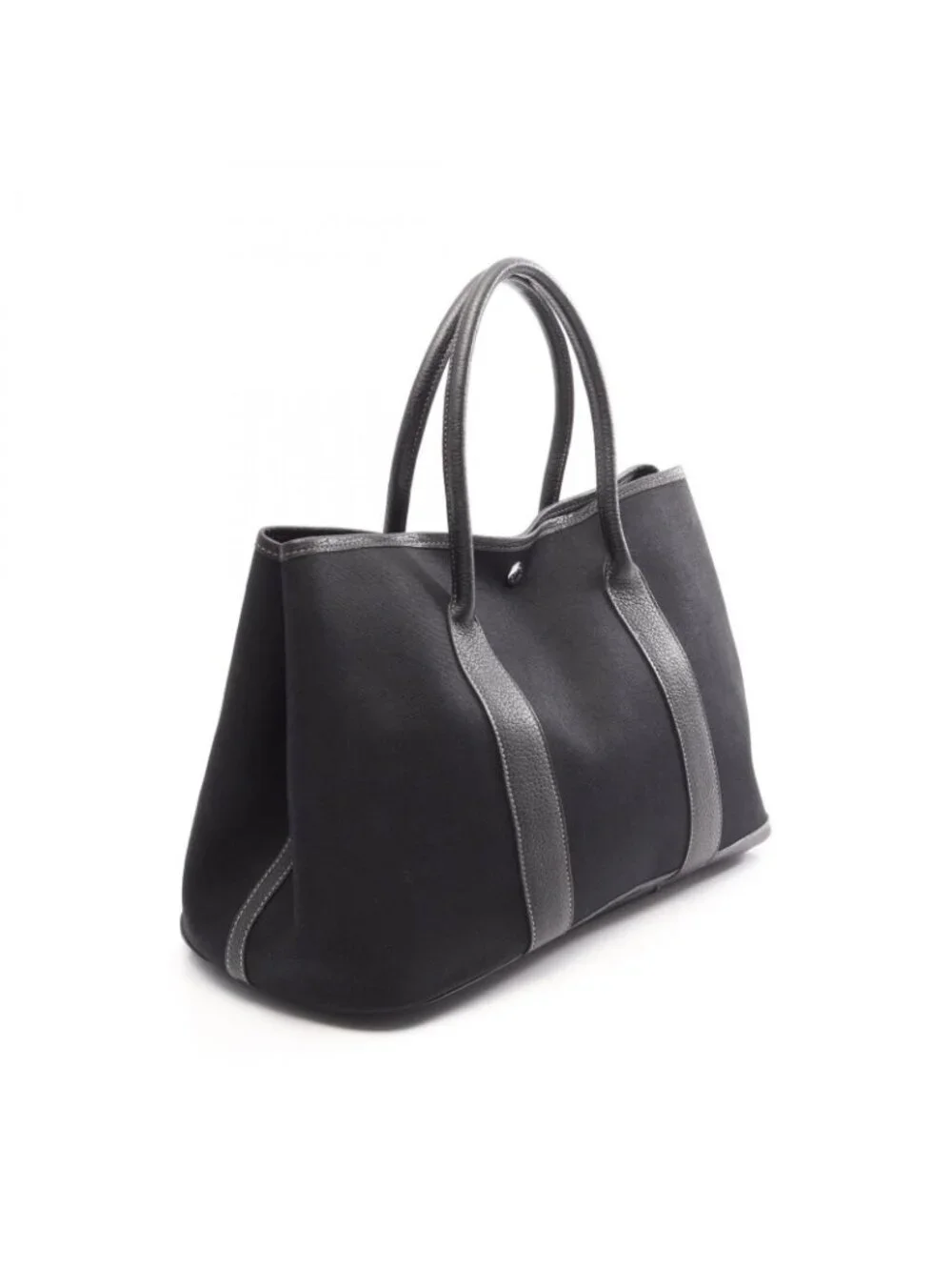 Hermes Tote Bag Garden Party PM Black Leather